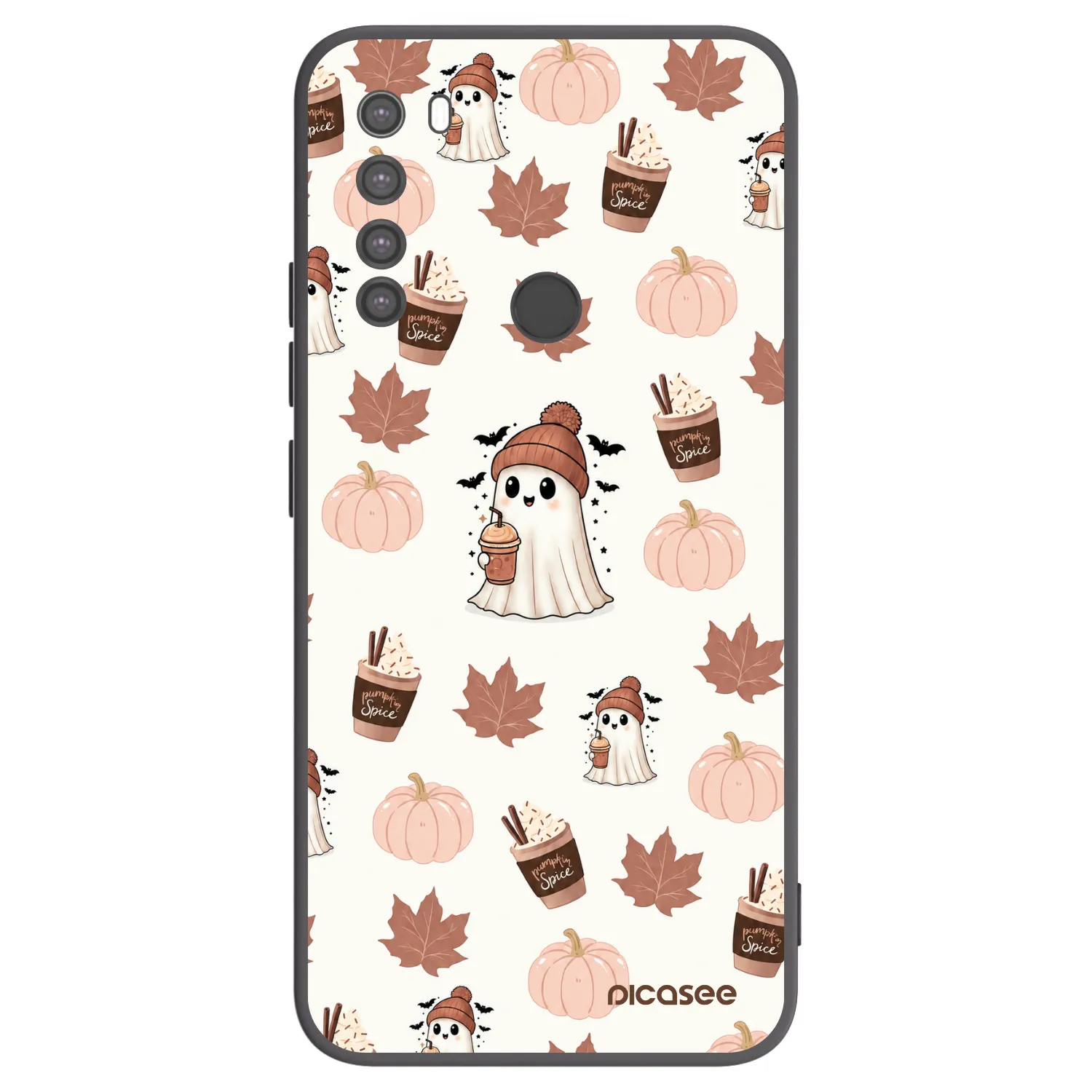 Picasee silikonový černý obal pro Xiaomi Redmi Note 8 - Pumpkin spice