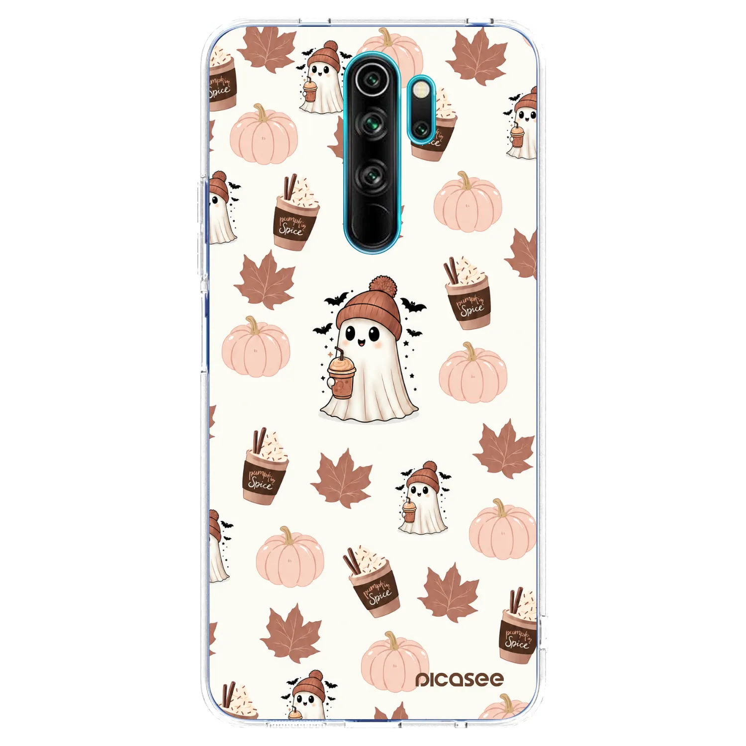 Picasee silikonový průhledný obal pro Xiaomi Redmi Note 8 Pro - Pumpkin spice