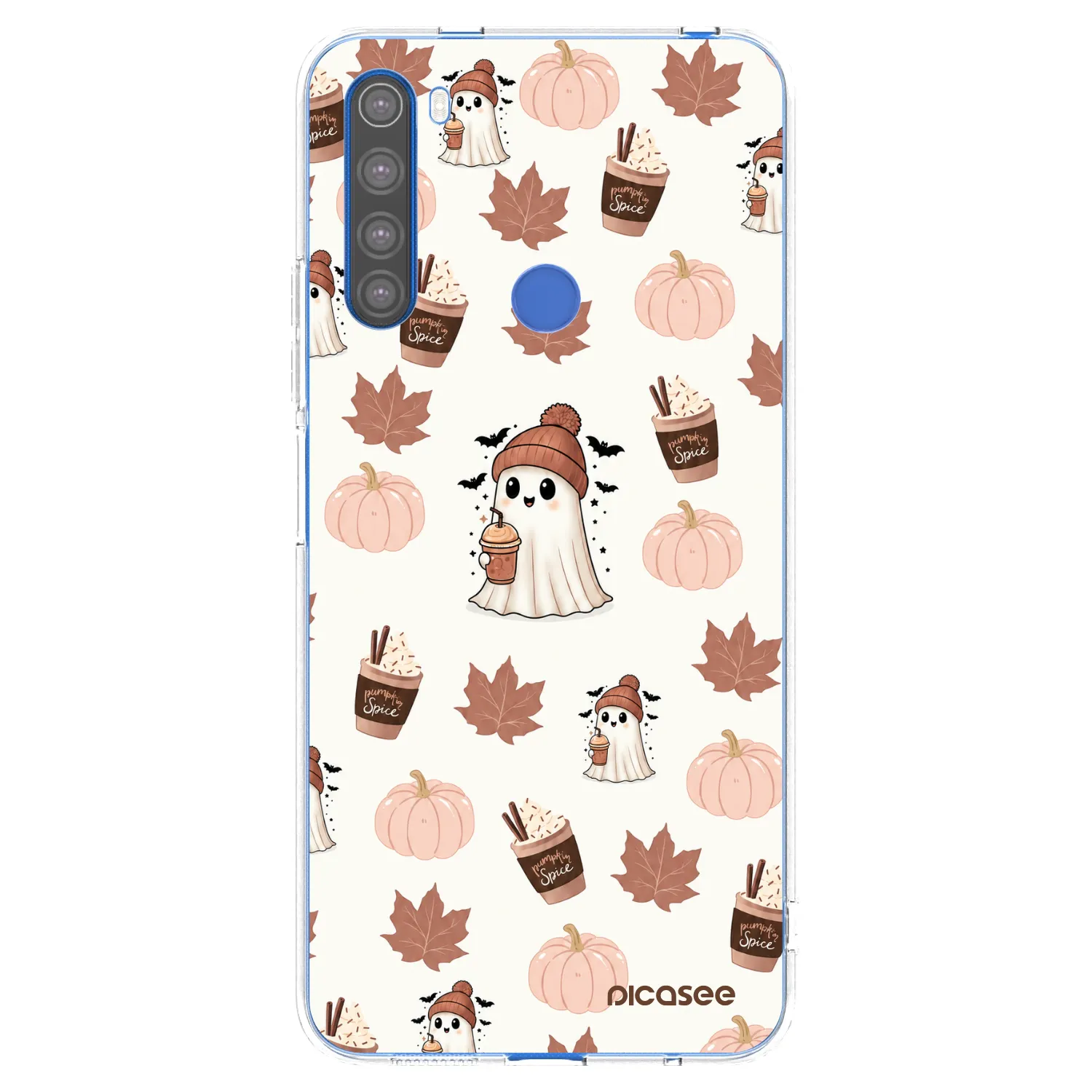 Picasee silikonový průhledný obal pro Xiaomi Redmi Note 8T - Pumpkin spice