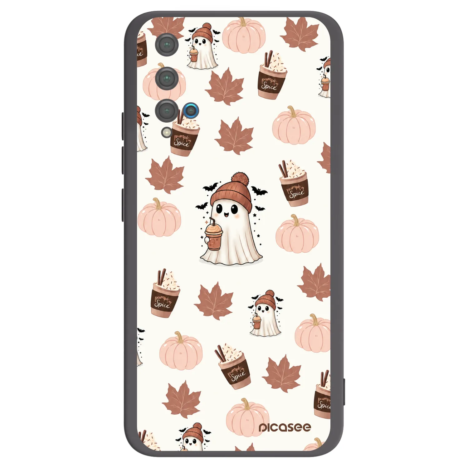 Picasee silikonový černý obal pro Huawei Nova 5T - Pumpkin spice