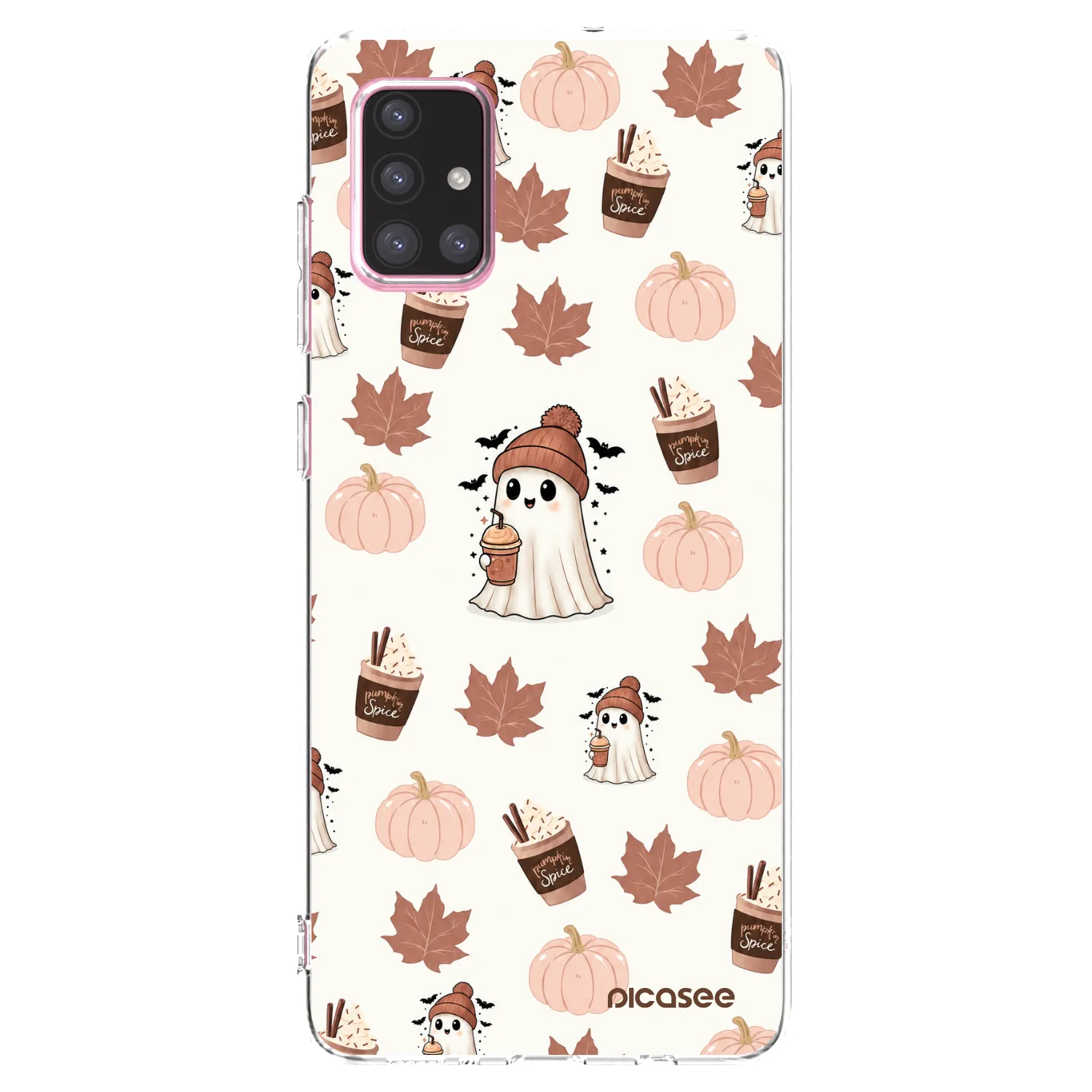 Picasee silikonový průhledný obal pro Samsung Galaxy A71 A715F - Pumpkin spice