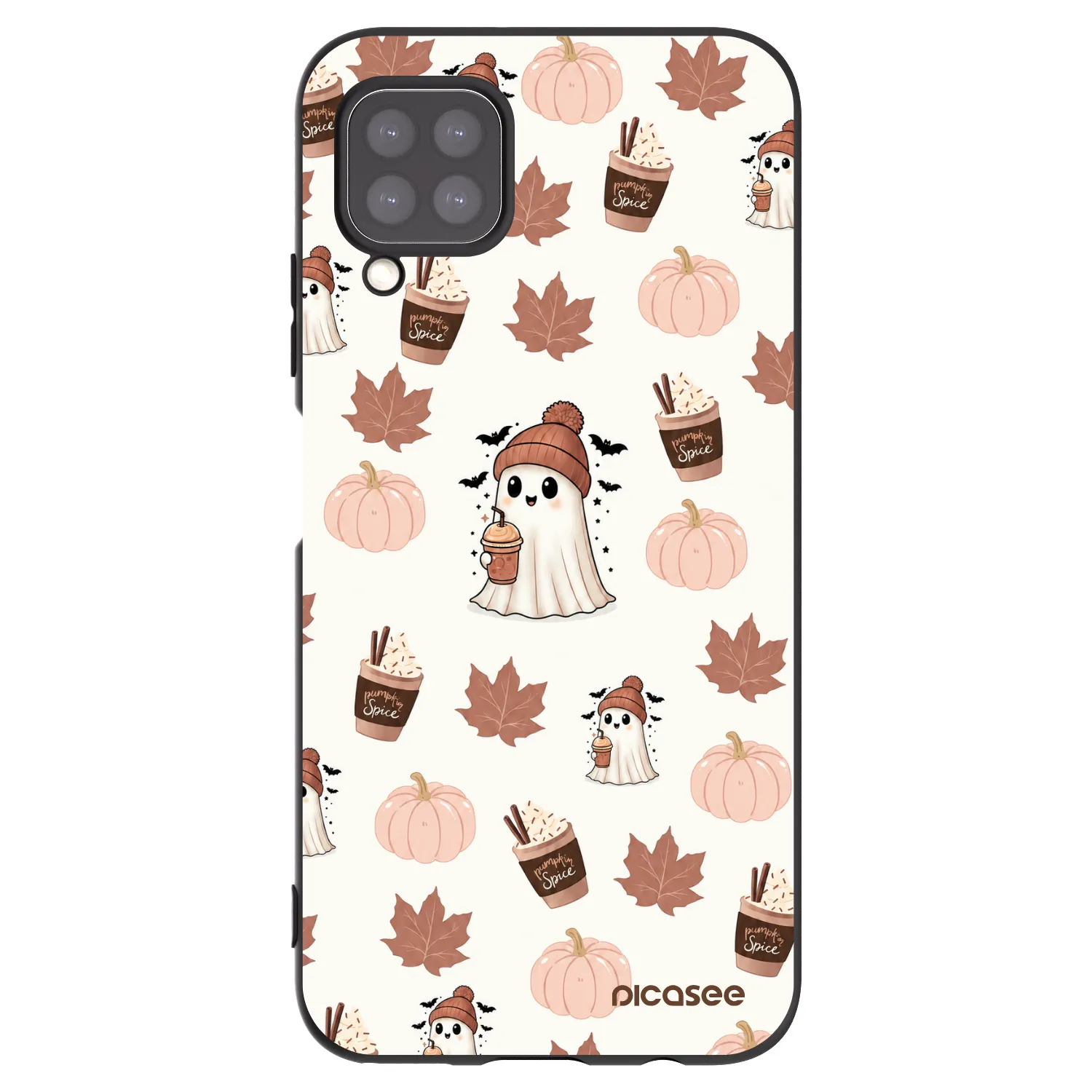 Picasee silikonový černý obal pro Huawei P40 Lite - Pumpkin spice