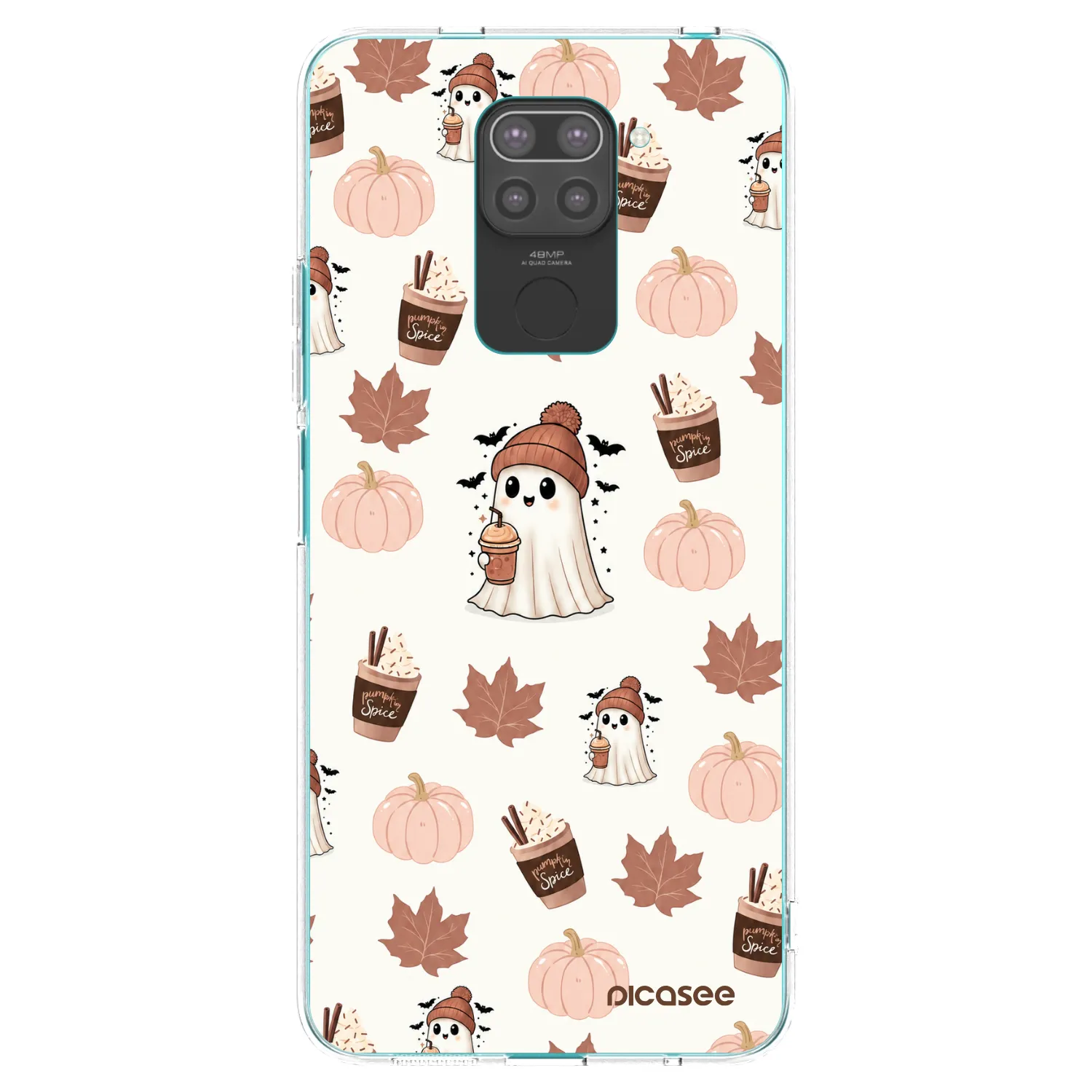 Picasee silikonový černý obal pro Xiaomi Redmi Note 9 - Pumpkin spice