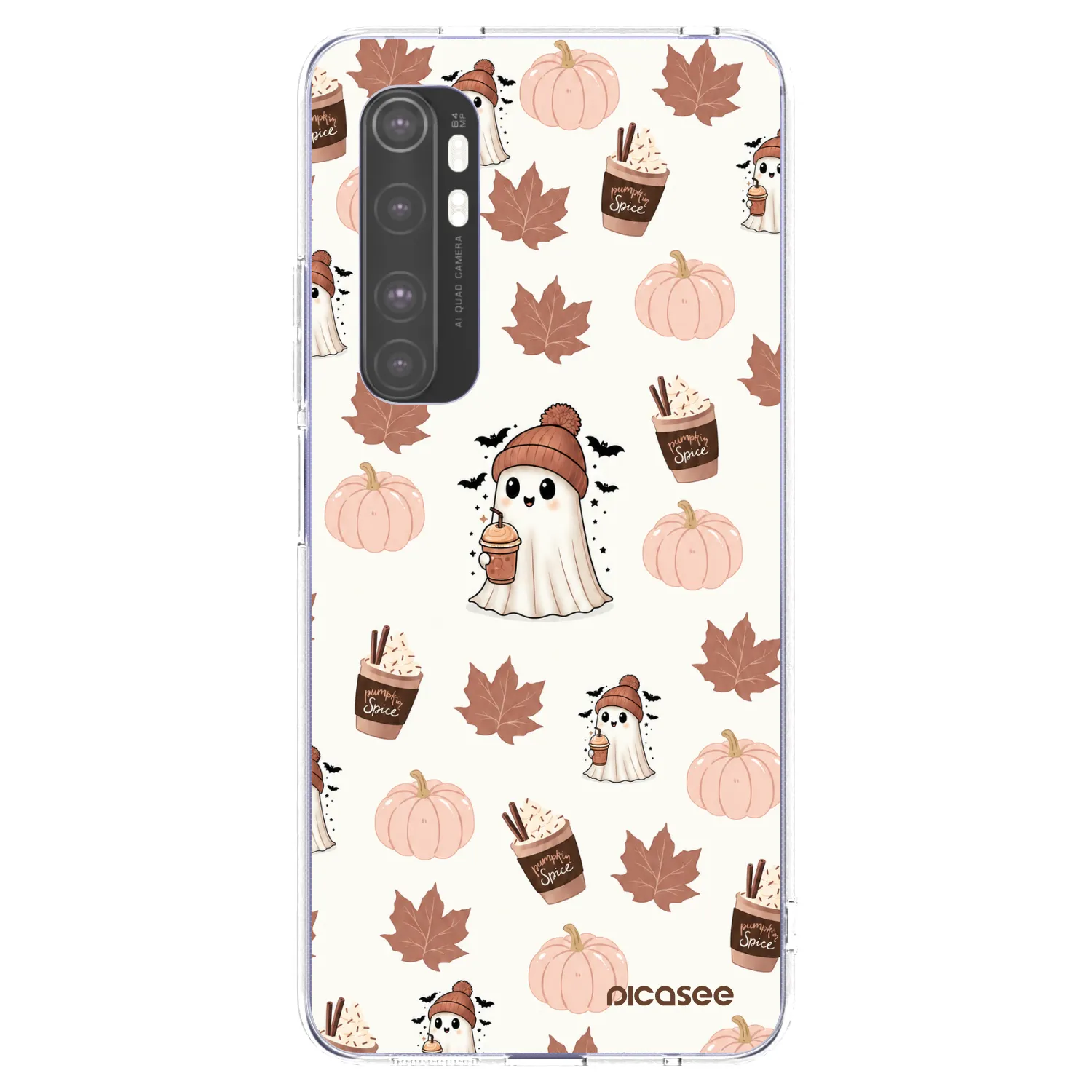 Picasee silikonový průhledný obal pro Xiaomi Mi Note 10 Lite - Pumpkin spice