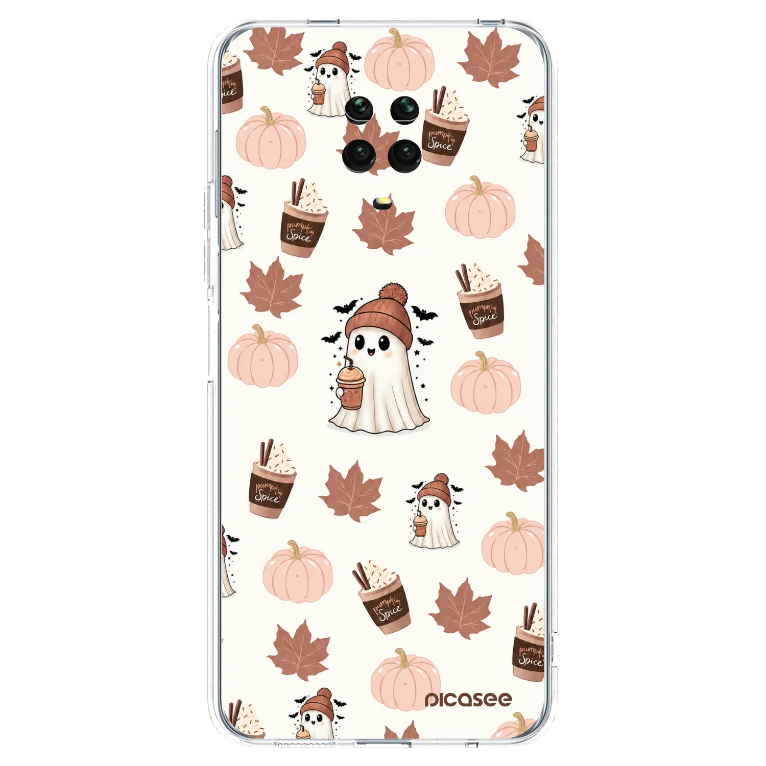 Picasee silikonový průhledný obal pro Xiaomi Redmi Note 9S - Pumpkin spice