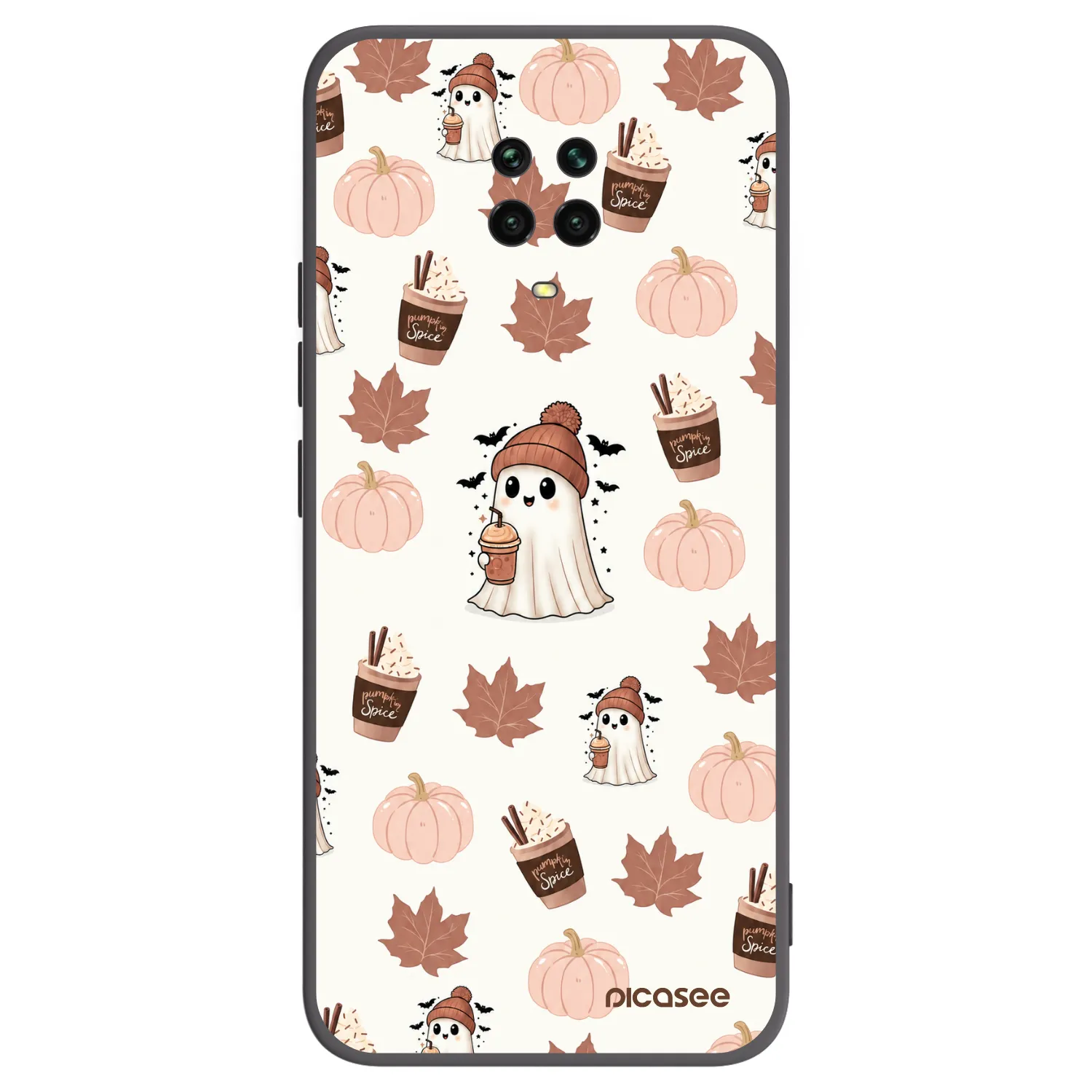 Picasee silikonový černý obal pro Xiaomi Redmi Note 9S - Pumpkin spice