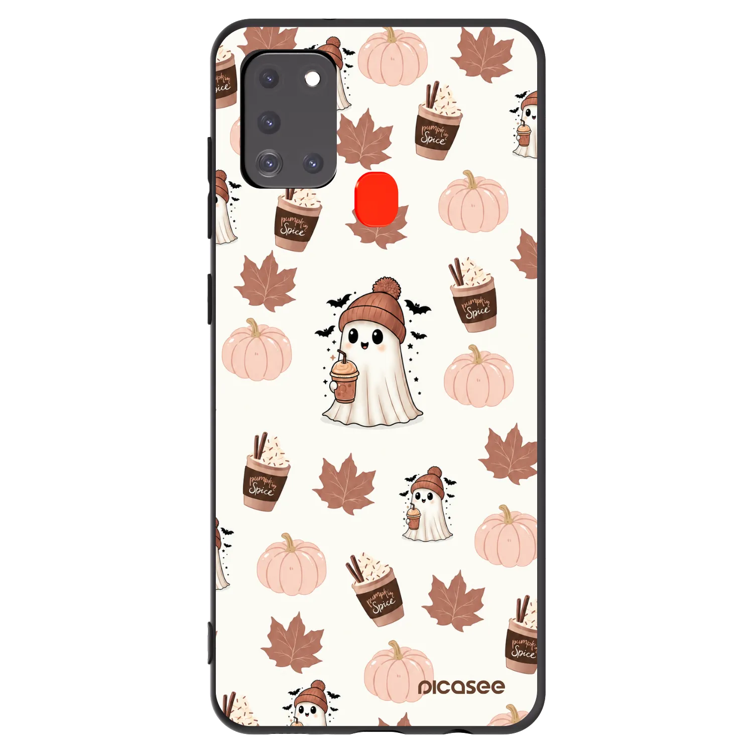 Picasee silikonový černý obal pro Samsung Galaxy A21s - Pumpkin spice
