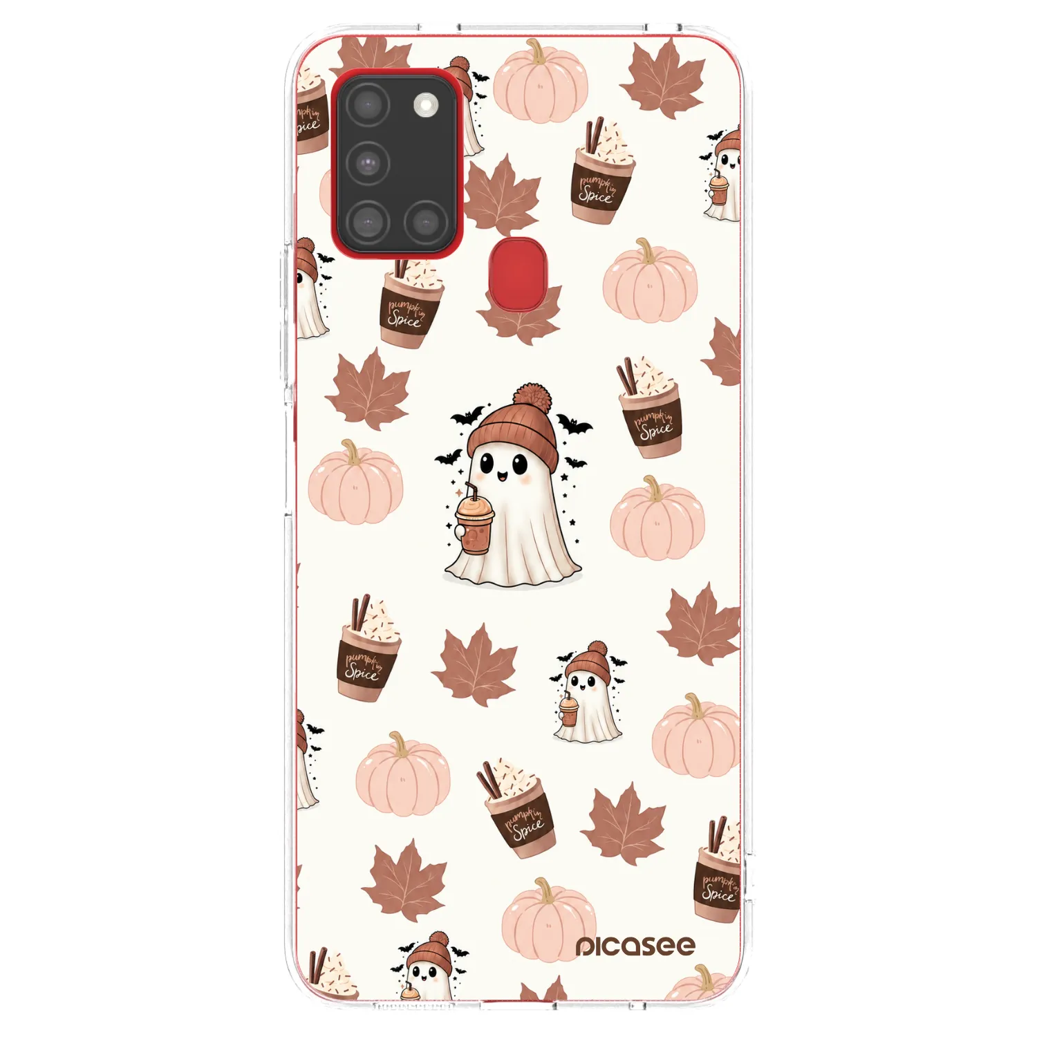 Picasee silikonový průhledný obal pro Samsung Galaxy A21s - Pumpkin spice