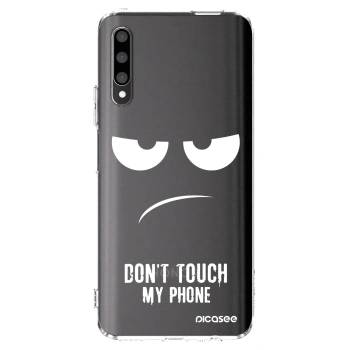 Picasee silikonový průhledný obal pro Honor 9X Pro - Nešahej mi na telefon