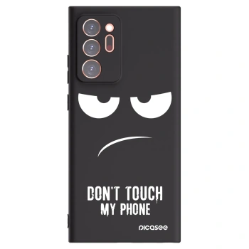 Picasee silikonový černý obal pro Samsung Galaxy Note 20 Ultra - Nešahej mi na telefon