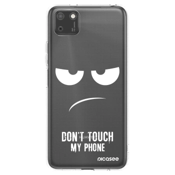 Picasee silikonový průhledný obal pro Huawei Y5P - Nešahej mi na telefon