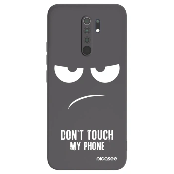 Picasee silikonový černý obal pro Xiaomi Redmi 9 - Nešahej mi na telefon