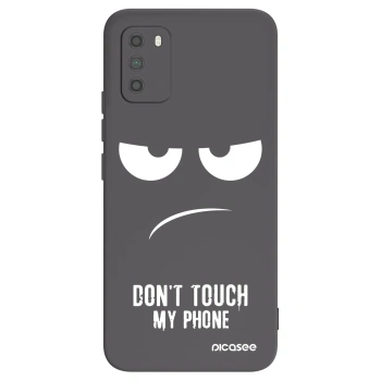 Picasee silikonový černý obal pro Xiaomi Poco M3 - Nešahej mi na telefon
