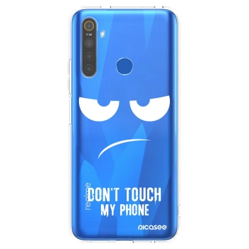 Picasee silikonový průhledný obal pro Realme 5 - Nešahej mi na telefon