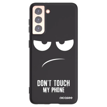 Picasee silikonový černý obal pro Samsung Galaxy S21 5G G991B - Nešahej mi na telefon