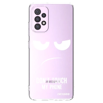 Picasee silikonový průhledný obal pro Samsung Galaxy A32 5G A326B - Nešahej mi na telefon