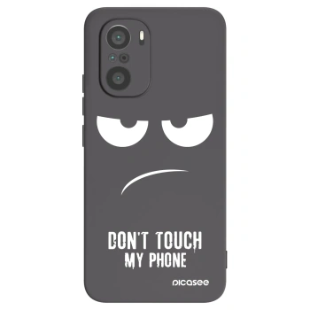 Picasee silikonový černý obal pro Xiaomi Poco F3 - Nešahej mi na telefon