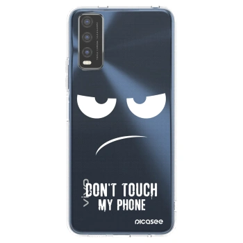 Picasee silikonový průhledný obal pro Vivo Y20s - Nešahej mi na telefon