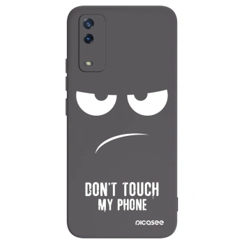 Picasee silikonový černý obal pro Vivo Y11s - Nešahej mi na telefon