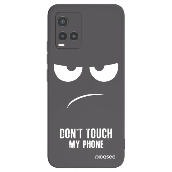 Picasee silikonový černý obal pro Vivo Y33s - Nešahej mi na telefon