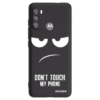 Picasee silikonový černý obal pro Motorola Moto G60 - Nešahej mi na telefon