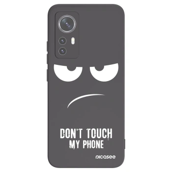 Picasee silikonový černý obal pro Xiaomi 12 - Nešahej mi na telefon
