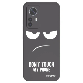 Picasee silikonový černý obal pro Xiaomi 12 Pro - Nešahej mi na telefon