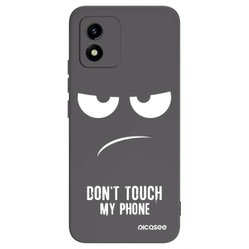 Picasee silikonový černý obal pro Vivo Y01 - Nešahej mi na telefon