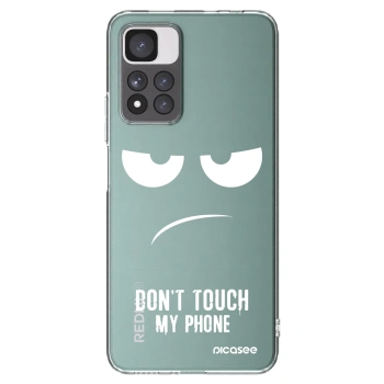 Picasee silikonový průhledný obal pro Xiaomi Redmi Note 11 Pro+ 5G - Nešahej mi na telefon