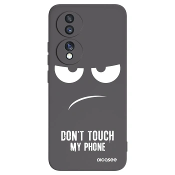 Picasee silikonový černý obal pro Honor 70 - Nešahej mi na telefon