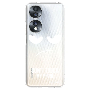 Picasee silikonový průhledný obal pro Honor 70 - Nešahej mi na telefon
