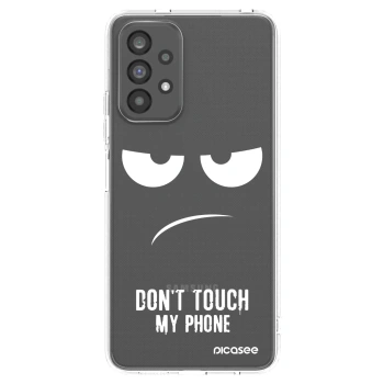 Picasee silikonový průhledný obal pro Samsung Galaxy A73 5G - Nešahej mi na telefon