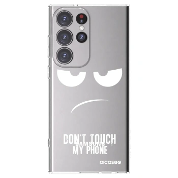 Picasee silikonový průhledný obal pro Samsung Galaxy S23 Ultra 5G - Nešahej mi na telefon