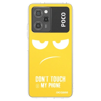 Picasee silikonový průhledný obal pro Xiaomi Poco X5 Pro - Nešahej mi na telefon