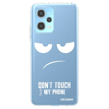 Picasee silikonový průhledný obal pro Xiaomi Redmi Note 12 5G - Nešahej mi na telefon