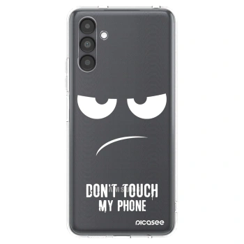 Picasee silikonový průhledný obal pro Samsung Galaxy A04s A047F - Nešahej mi na telefon