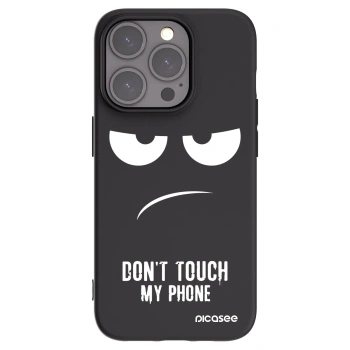 Picasee silikonový černý obal pro Apple iPhone 15 Pro - Nešahej mi na telefon