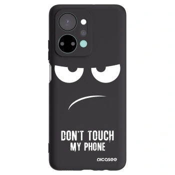 Picasee silikonový černý obal pro Honor X7a - Nešahej mi na telefon