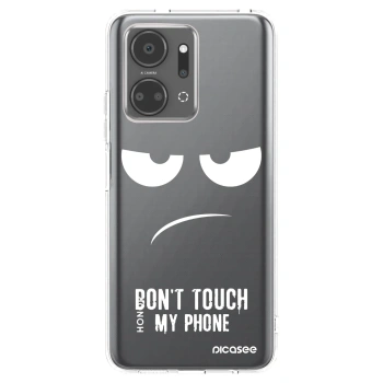 Picasee silikonový průhledný obal pro Honor X7a - Nešahej mi na telefon
