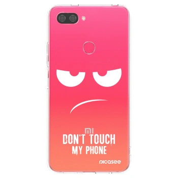 Picasee silikonový průhledný obal pro Xiaomi Mi 8 Lite - Nešahej mi na telefon