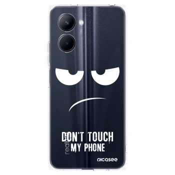 Picasee silikonový průhledný obal pro Realme C33 (2023) - Nešahej mi na telefon
