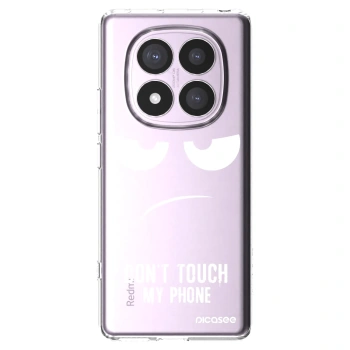 Picasee silikonový průhledný obal pro Xiaomi Redmi Note 14 Pro 5G - Nešahej mi na telefon