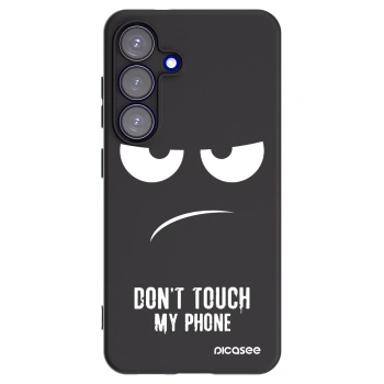 Picasee silikonový černý obal pro Samsung Galaxy S25 5G - Nešahej mi na telefon