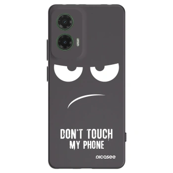 Picasee silikonový černý obal pro Motorola Moto G35 5G - Nešahej mi na telefon