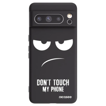 Picasee silikonový černý obal pro Google Pixel 8 Pro - Nešahej mi na telefon