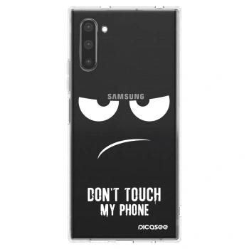Picasee silikonový průhledný obal pro Samsung Galaxy Note 10 N970F - Nešahej mi na telefon