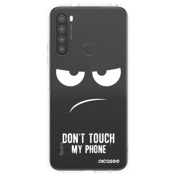 Picasee silikonový průhledný obal pro Xiaomi Redmi Note 8 - Nešahej mi na telefon