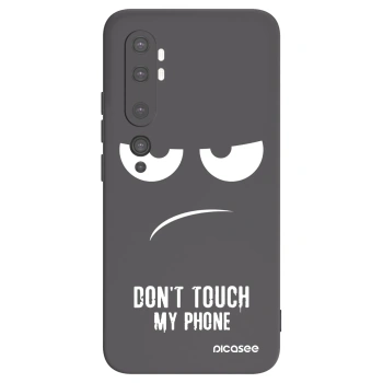 Picasee silikonový černý obal pro Xiaomi Mi Note 10 (Pro) - Nešahej mi na telefon