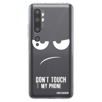 Picasee silikonový průhledný obal pro Xiaomi Mi Note 10 (Pro) - Nešahej mi na telefon