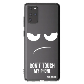Picasee silikonový průhledný obal pro Samsung Galaxy S20+ G985F - Nešahej mi na telefon